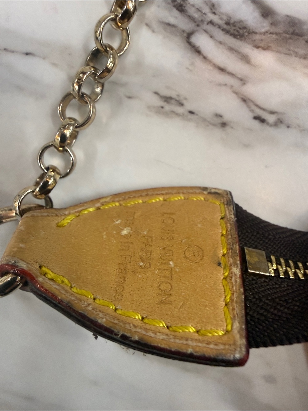 Louis Vuitton Brown Monogram Mini Chain Pochette - Picture 3 of 8